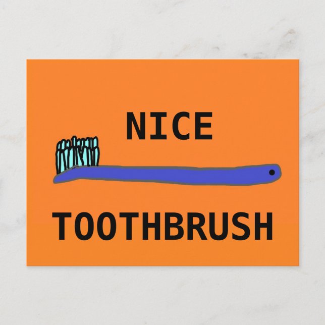 Nice toothbrush postcard (Front)