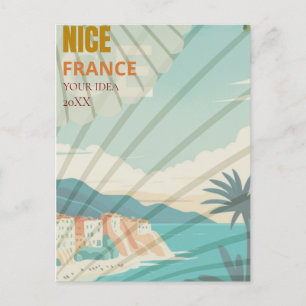 Nice Travel Print Art Nice France Travel Art Gift Postcard
