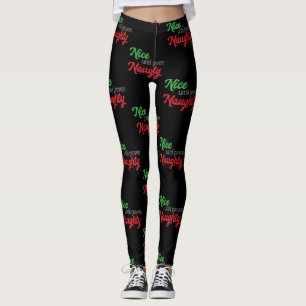Nice Until Proven Naughty Leggings (Black)