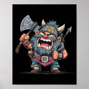 Nice Viking Berserker Costume for s and Kids Poster