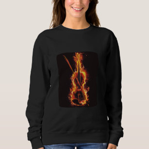 Nice Violin Music for burning Music Instrument Lov Sweatshirt