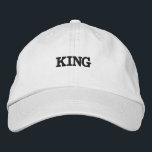 Nice Visor White Colour  Embroidered Hat<br><div class="desc">King Name Black Colour Text White Colour Embroidered Hats or Caps. Font Name is Century, Font Size 40, King Black Colour Text. Style type is Alternative Apparel Basic Adjustable Cap, Colour type is White. Nice Visor and Very Cool Hats and Comfortable Caps. Very Nice Hair Accessories for Hat or Cap...</div>