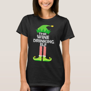 Nice Wine Elf Christmas Drink Drinking T-Shirt