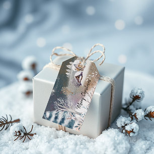 Nice winter home illustration Christmas Holiday  Gift Tags