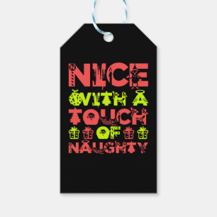 Nice With A Touch Of Naughty Christmas Gift Tags