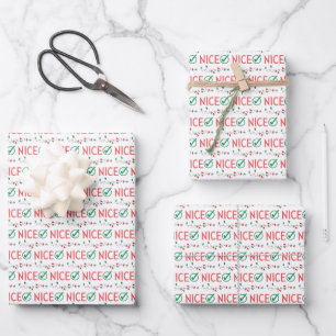Nice With Check Mark Wrapping Paper Sheets 