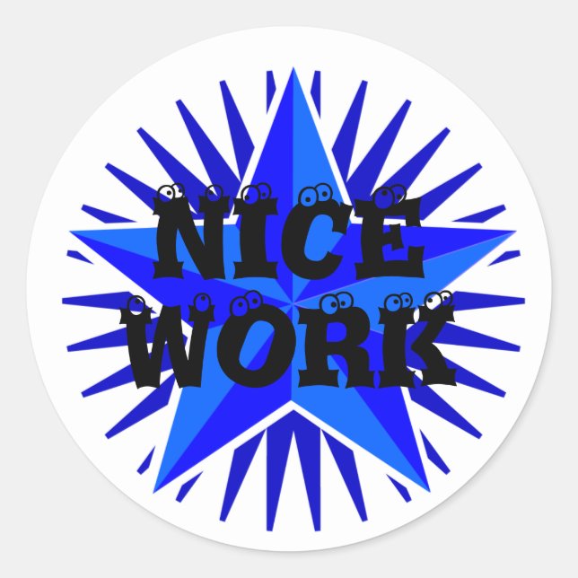 NICE  WORK STICKER (Front)