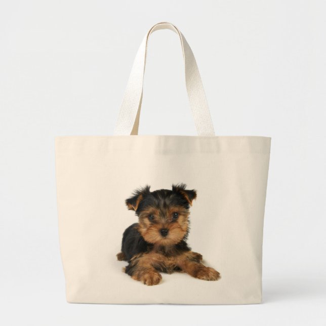Nice yorkie large tote bag (Front)