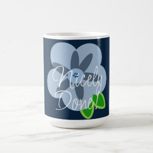 Nicely Done Blue Flower Mug