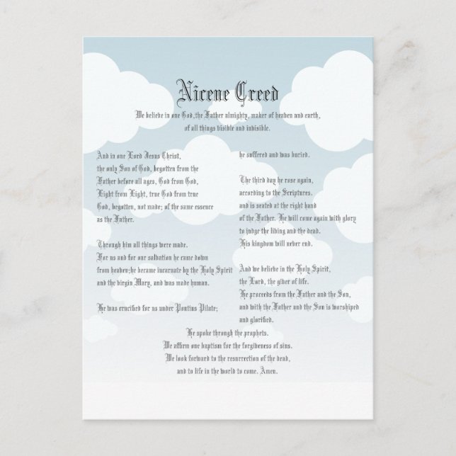 Nicene Creed Postcard (Front)