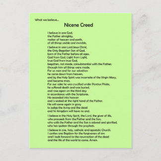 Nicene Creed Postcard ~ Customisable