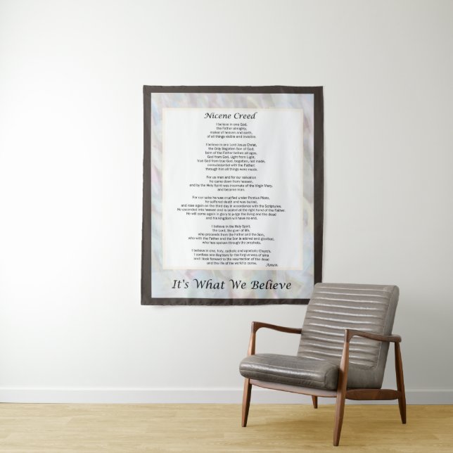 Nicene Creed Tapestry Christian Prayer Decor (In Situ)