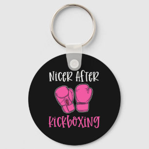 Nicer After Kickboxing Funny Pun Workout Cles Gym Key Ring