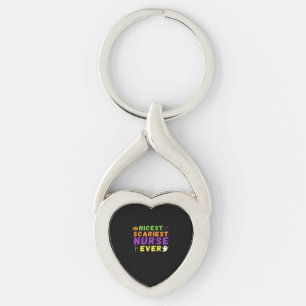 Nicest scariest Nurse ever funny Halloween Classic Key Ring