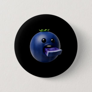 Niche Fruits Funny Blueberry Meme Brainrot Surreal 6 Cm Round Badge