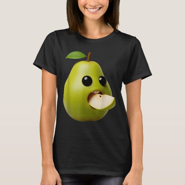 Niche Fruits Funny Pear Meme Brainrot Surreal  T-Shirt (Front)