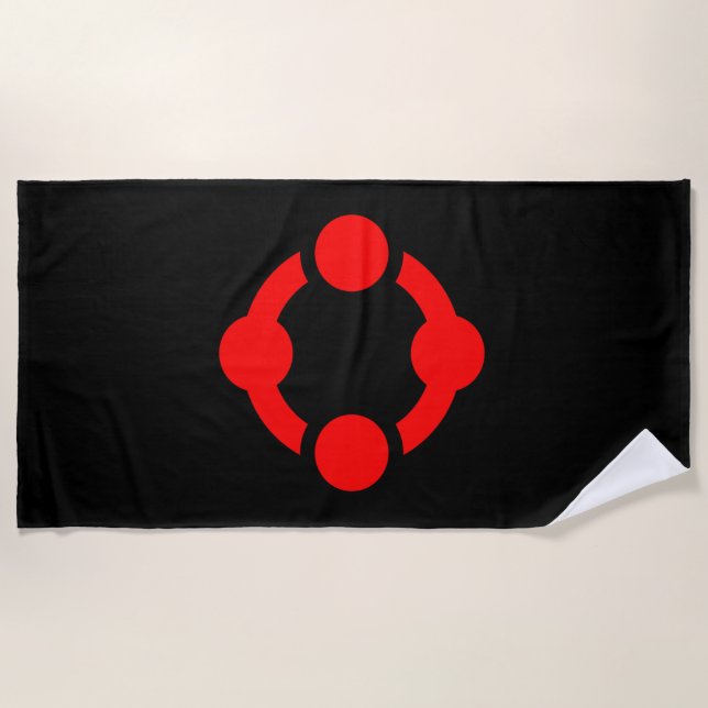 Niche Pride Flag (Black) Beach Towel (Front)