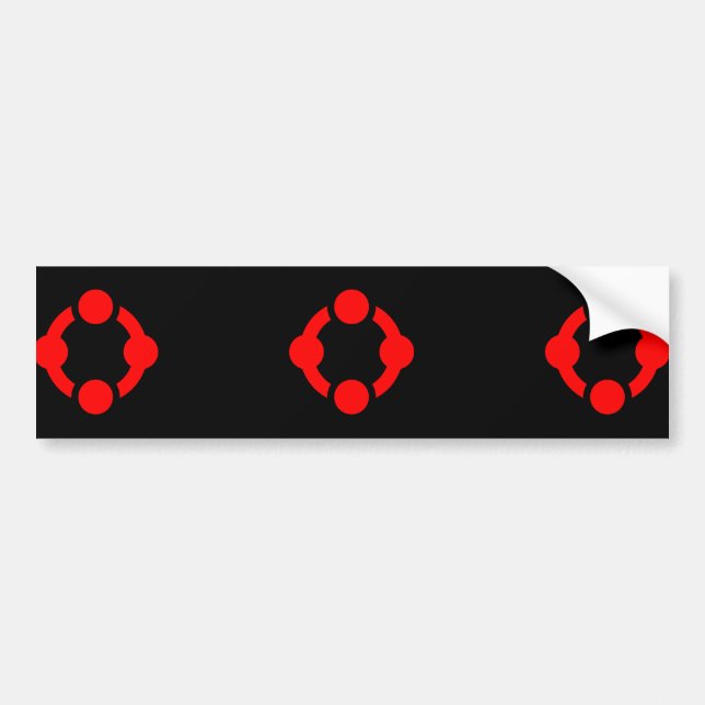 Niche Pride Flag (Black) Bumper Sticker (Front)