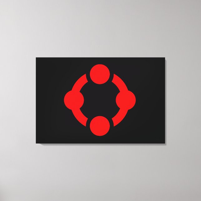 Niche Pride Flag (Black) Canvas Print (Front)
