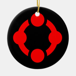 Niche Pride Flag (Black) Ceramic Tree Decoration