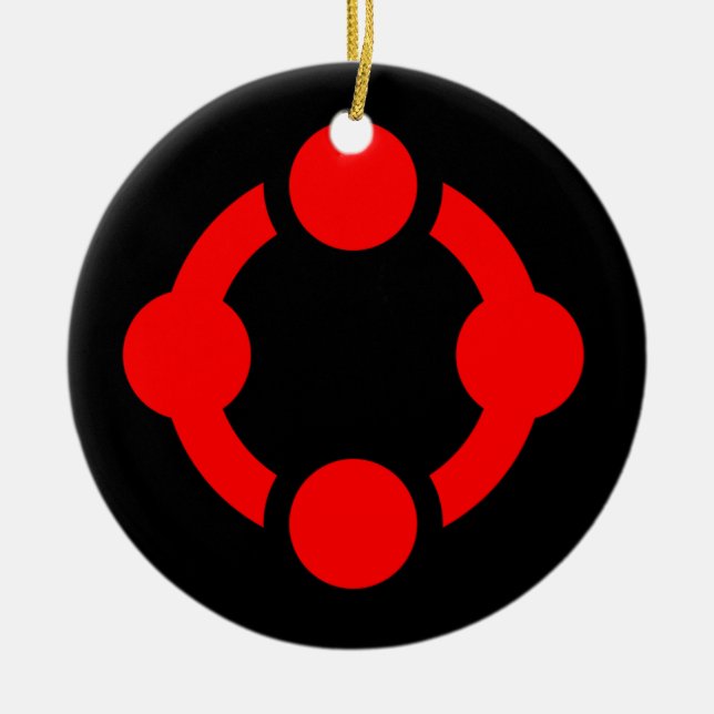 Niche Pride Flag (Black) Ceramic Tree Decoration (Front)