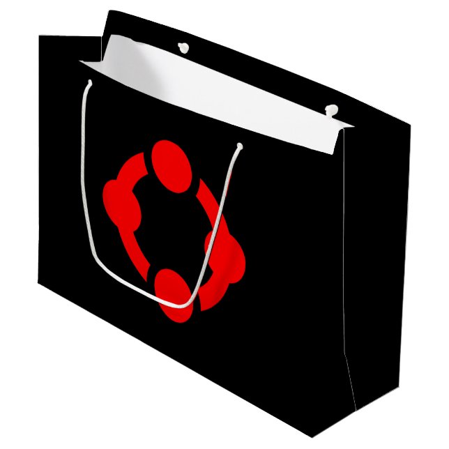 Niche Pride Flag (Black) Large Gift Bag (Front Angled)