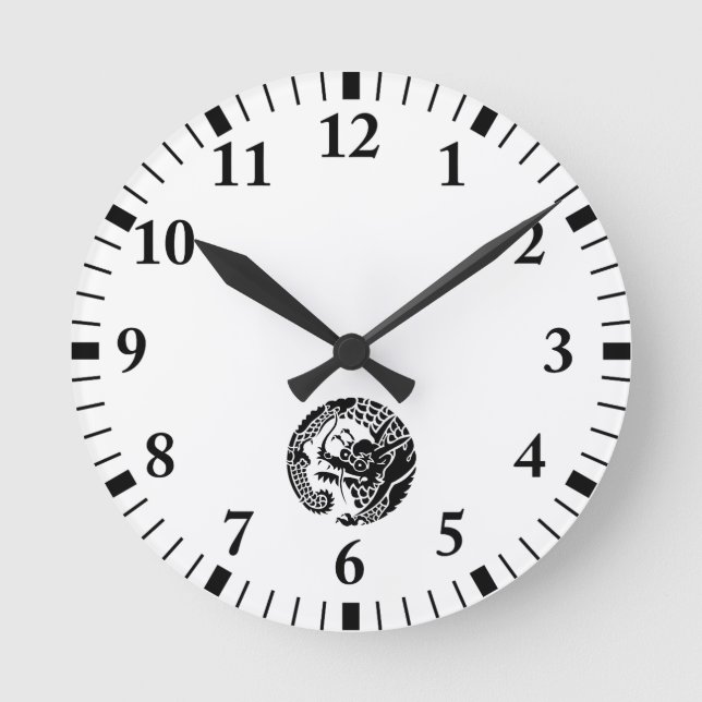 Nichiren Sect Ryū Maru Round Wall Clock (Front)