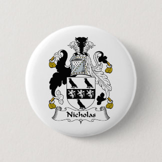 Nicholas Family Crest 6 Cm Round Badge