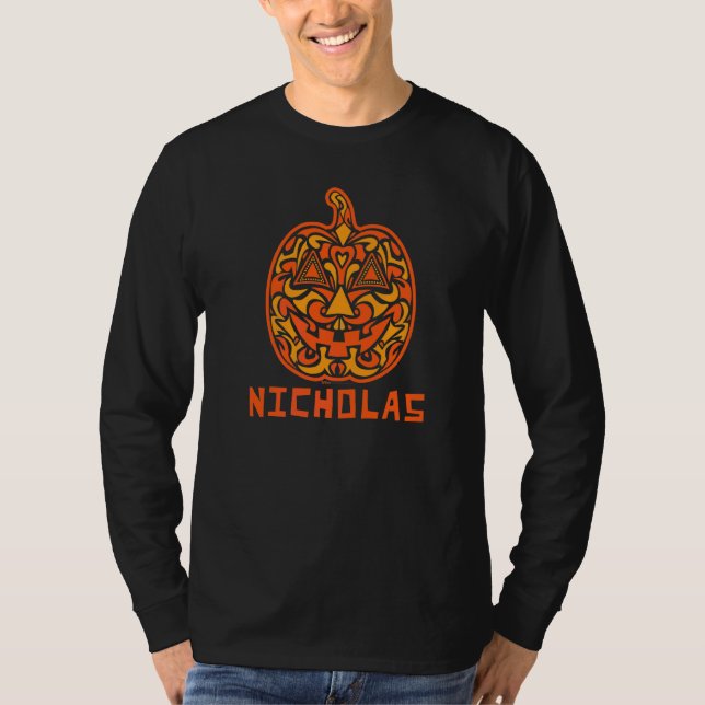 Nicholas Halloween Sugar Skull T-Shirt (Front)