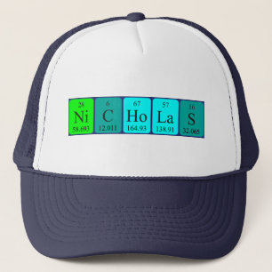 Nicholas periodic table name hat