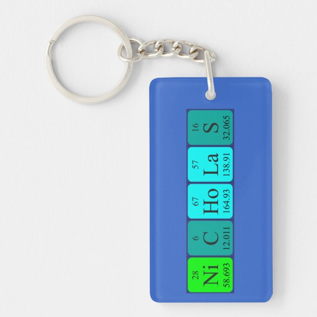 Nicholas periodic table name keyring (Front)