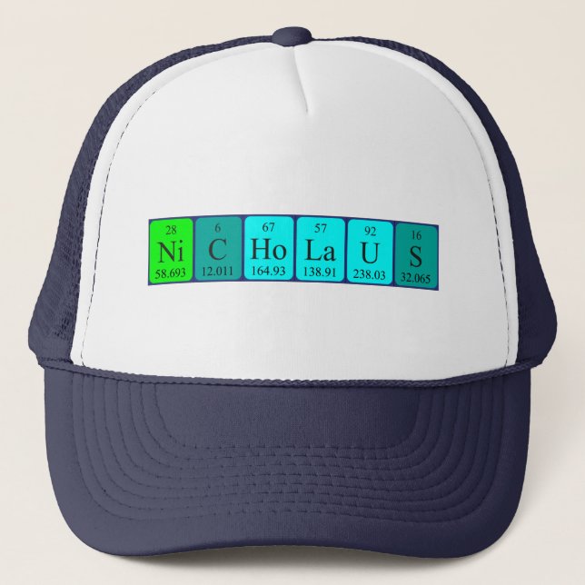 Nicholaus periodic table name hat (Front)
