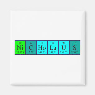 Nicholaus periodic table name magnet