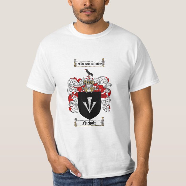 Nichols Family Crest - Nichols Coat of Arms T-Shirt (Front)