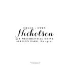 Nicholson Family Name Return Address Stamp 