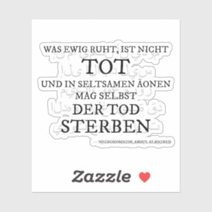 „Nicht tot ist...“ – Das Necronomicon-Zitat