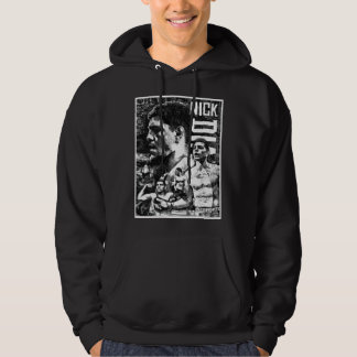 Nick Diaz Black and White Drawing Classic Hoodie