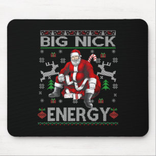 Nick Energy Funny Santa Christmas Ugly Sater Men W Mouse Pad