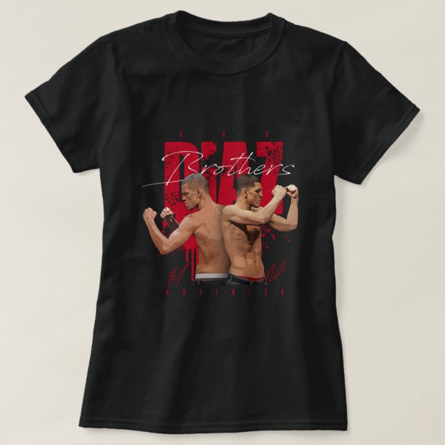 Nick x Nate Diaz  T-Shirt (Design Front)