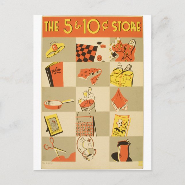 Nickel and Dime Postcard (Front)