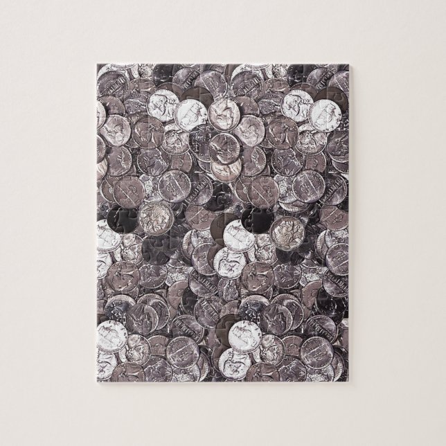 Nickel Coins Graphic Jigsaw Puzzle (Vertical)