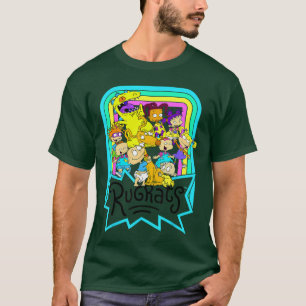 Nickelodeon Rugrats Neon Rainbow Reptar and Friend T-Shirt