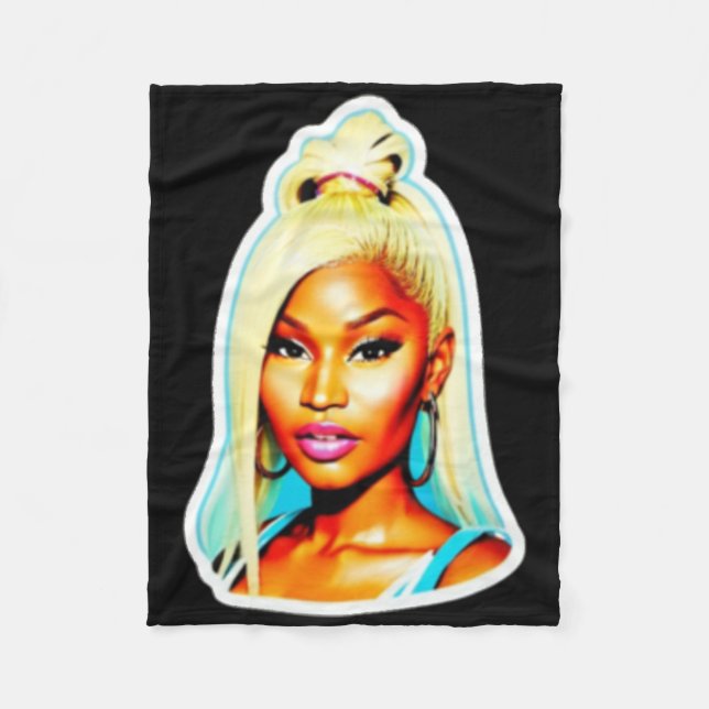 Nicki Minaj Sticker  Fleece Blanket (Front)