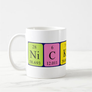 Nickolas periodic table name mug
