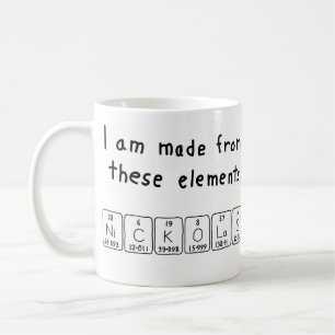 Nickolas periodic table name mug