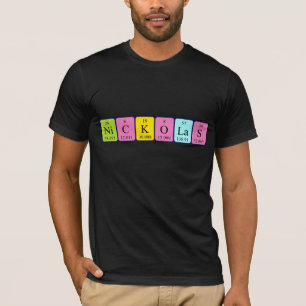 Nickolas periodic table name shirt