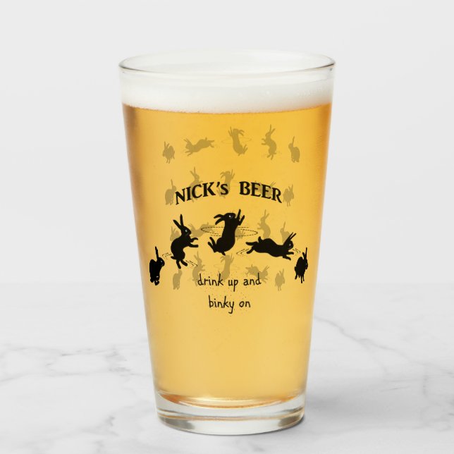 Nick's Beer Glass (Front Filled)