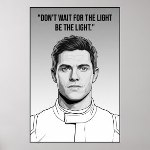 Nico Hülkenberg Racing Vector – Be the Light Poster