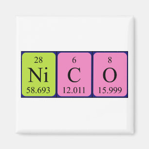 Nico periodic table name magnet