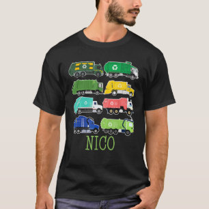 Nico Trash Truck For Kids Collector Ecologist Garb T-Shirt